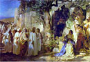 Christ and Sinner. The First Meeting of Christ and Mary Magdalene. 1873.