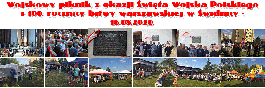Wojskowy piknik z okazji wita Wojska Polskiego i 100. rocznicy bitwy warszawskiej w widnicy - 16.08.2020.