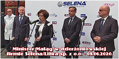 Minister Malg w dzieroniowskiej firmie Selena/Libra sp. z o.o. - 08.06.2020.