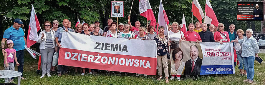 Manifestacja na widnickim Rynku w obronie ksidza Michaa - 08.07.2024. 