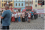 Manifestacja na widnickim Rynku w obronie ksidza Michaa - 08.07.2024. 