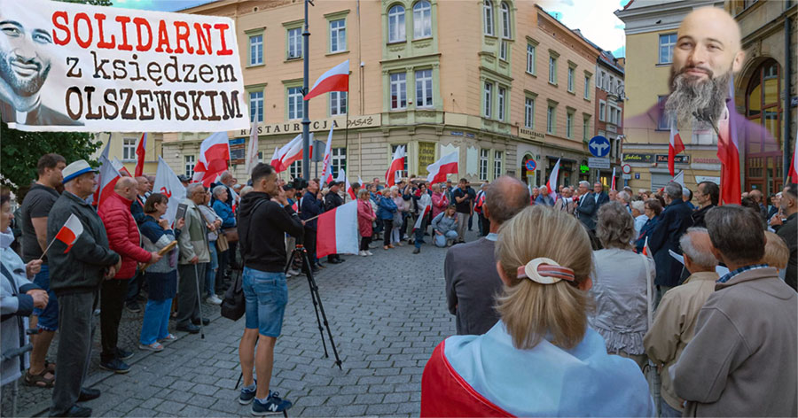 Manifestacja w obronie aresztowanego ksidza Michaa Olszewskiego - 04.07.2024.