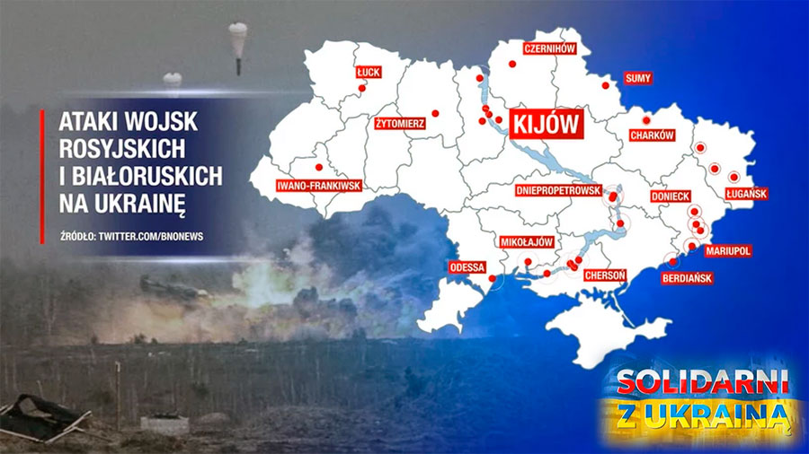 Rosja zaatakowaa. Wojna na Ukrainie. Wybuchy w caym kraju - 24.02.2022.