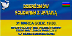 Manifestacja Dzieroniw solidarny z Ukrain.